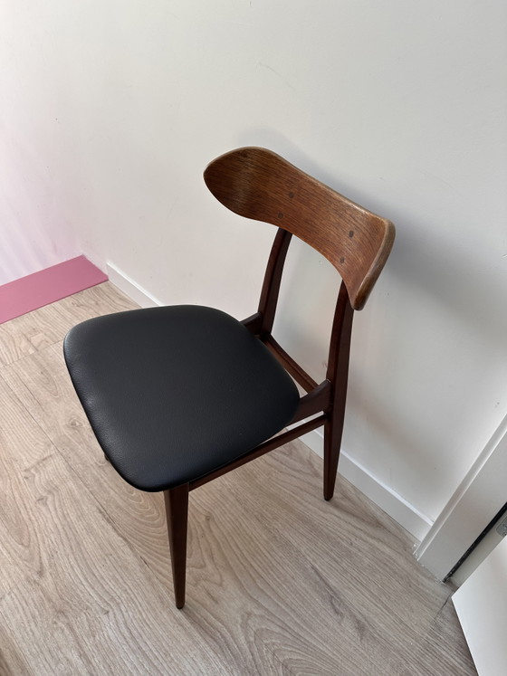 Louis van Teeffelen, Kastrup Dining chairs (3x), Wood, Skai, Black (photo 3 of 8)