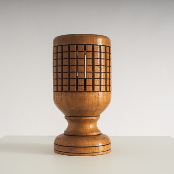 Vintage Wooden Lattice Accent Lamp – Table lamps (photo 3 of 15)