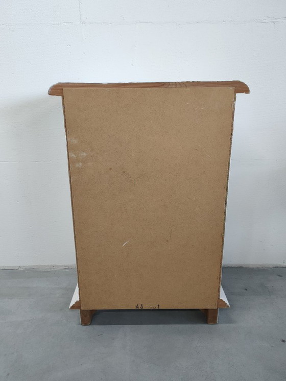 Image 1 of Mobiletto da parete/ingresso vintage in legno sbiancato di Brocante.