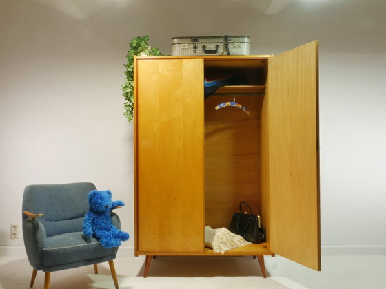 Image 1 of Armoire d'entrée vintage / armoire à vêtements / armoire à linge - années 60, Allemagne