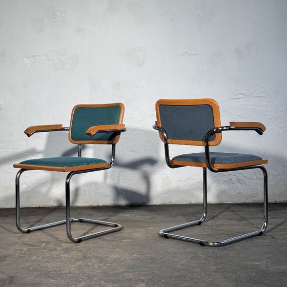 Image 1 of Ensemble de 4 chaises rembourrées de style Cesca par Stol Kamnik, années 1960