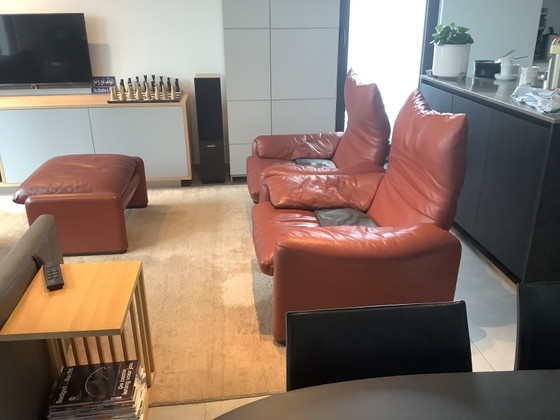 Zitbanken met bijhorende poef – Cassina, Bankjes, Leather (photo 3 of 5)