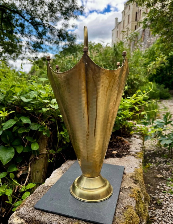 Brass umbrella stand, 1960s – Art Deco (photo 6 of 8)