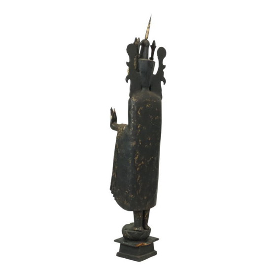 Image 1 of Buddha enorme in legno dorato 135 cm