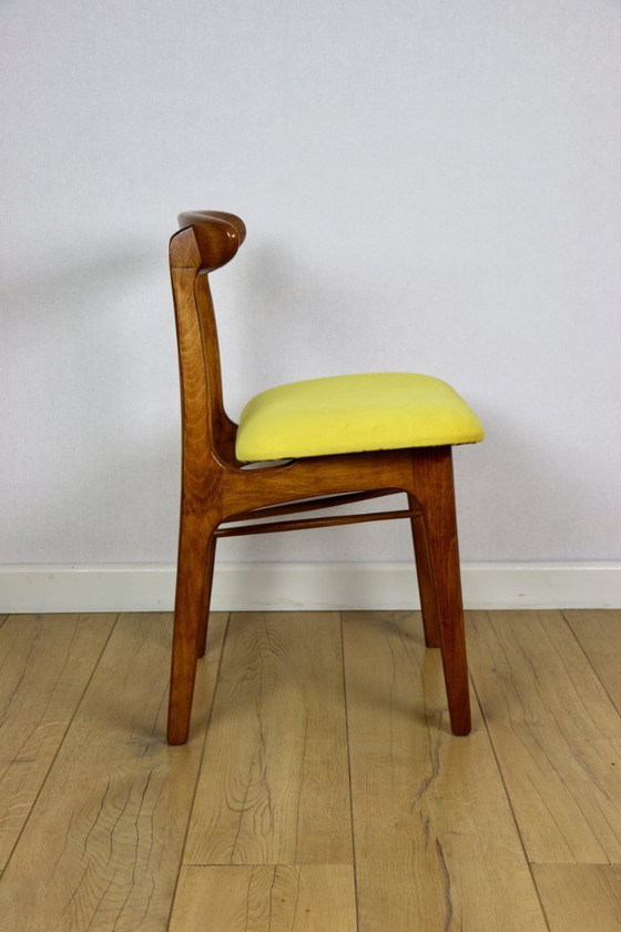 Image 1 of Sedie gialle vintage di Hałas, anni '70, set da 4