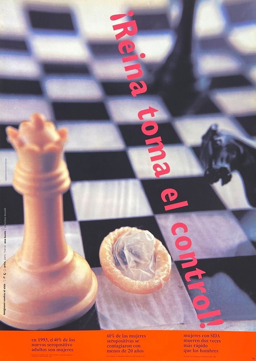 Ana BUSTO Reina toma el control ! (SIDA) original poster 1995