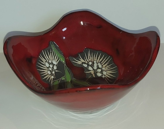 Image 1 of Decoratief Sgraffito schaaltje met Edelweiss motief