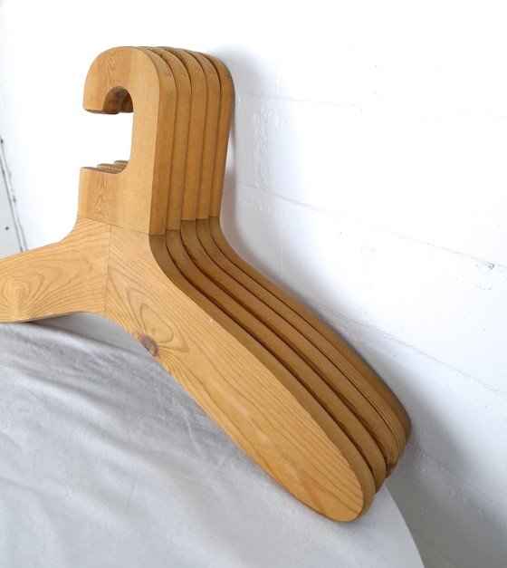 Image 1 of 5 vintage wooden clothes hangers Sven Larsson 1970s