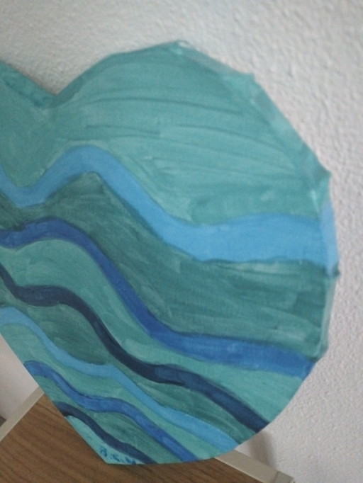 Bleu water heart