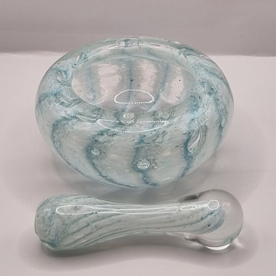 Image 1 of Vintage Murano swirl mortar and pestle