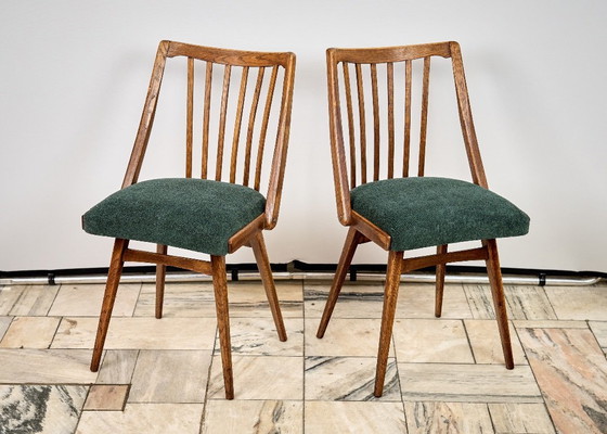 Image 1 of Set di quattro sedie in quercia di Antonín Šuman, anni '60, Cecoslovacchia