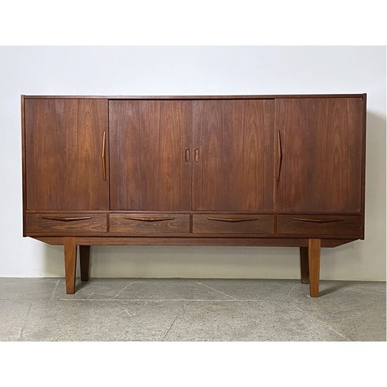 Image 1 of Vintage Danish teak highboard, 1960s