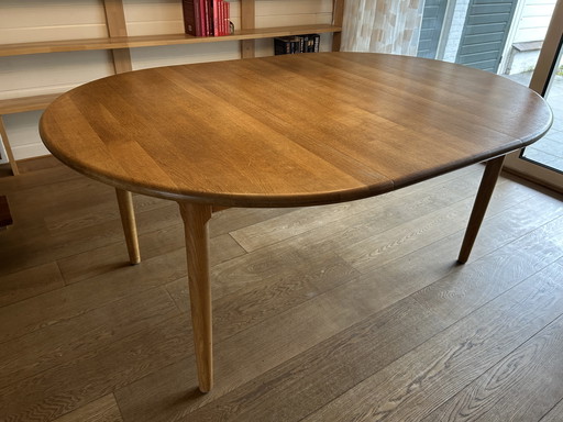 Table de salle à manger en chêne Mid Century Design scandinave