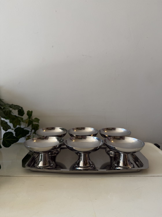 Set di 6 coupé cromate – Bicchieri e caraffe, Chrome (photo 5 of 5)