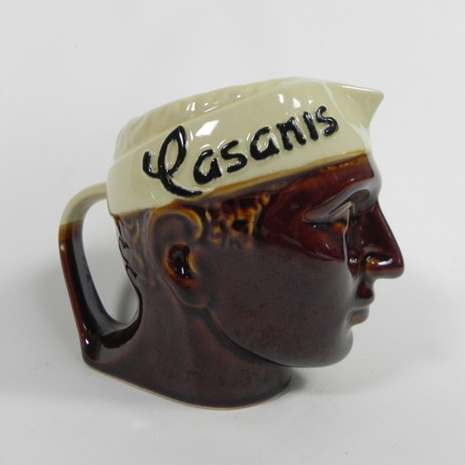 DEKANTER CASANIS, KERAMIK, MAURISCHER KOPF, 1960ER
