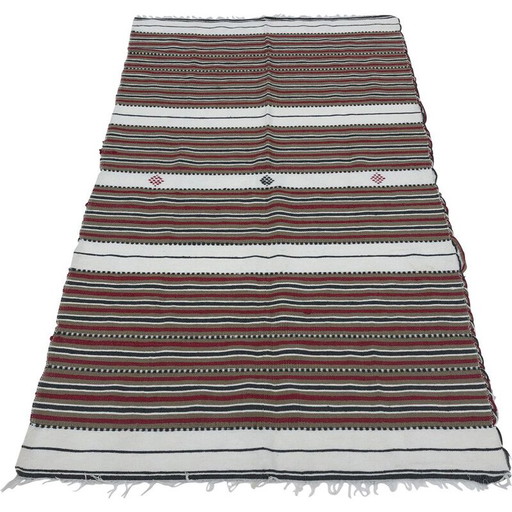 Tappeto vintage a righe fatto a mano, Algeria 1980
