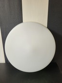 Vintage DKN Leuchte plafonniere large opaline glas wit uit de jaren '60.
