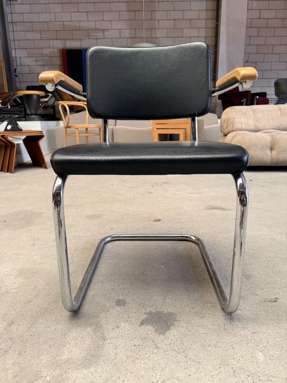Silla Thonet S64 PV (juego de 4) – Sillas de comedor, Chrome, Leather (photo 6 of 9)