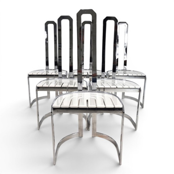 Image 1 of Set di 6 sedie da pranzo postmoderne Allmilmö, 1980