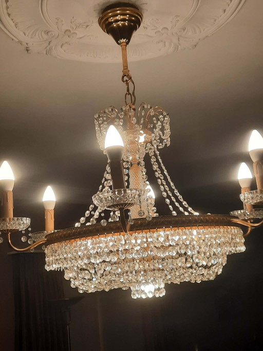 Beautiful Crystal Empire Bag Chandelier in French Style (Corbeille)