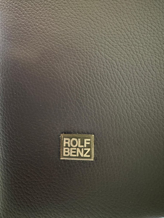 Image 1 of Rolf Benz Linea 318 Canapé Cuir Marron Banc 215cm