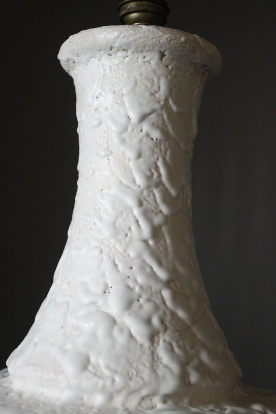 Image 1 of Large 42cm vintage brutalist ceramic lamp base from West Germany, 1960s