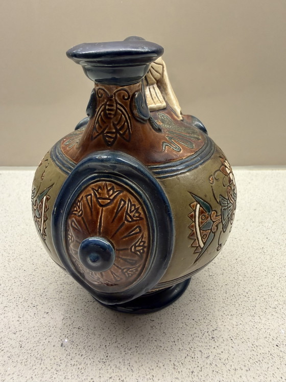 Majolika-Krug im ägyptischen Stil, um 1880. Gerbing & Stephan – Gerbing&Stephan, Dekorative Objekte, Ceramic (photo 4 of 15)
