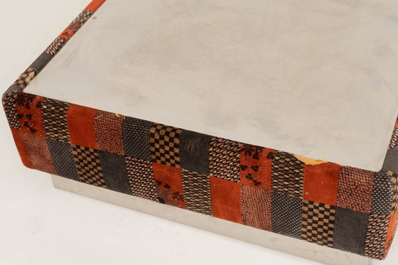 Image 1 of Giovanni Offredi pour Saporiti - Ensemble canapé modulaire en velours avec table basse, Italie 1970