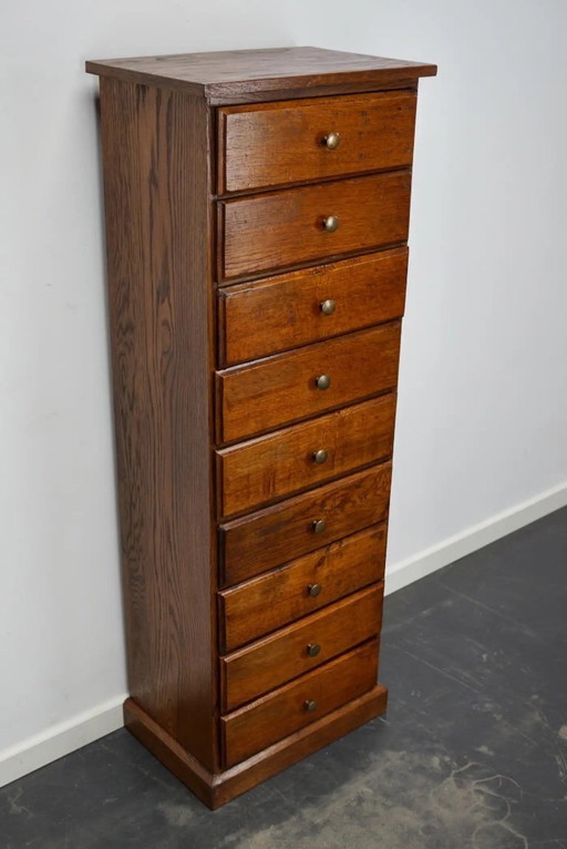 Antiguo mueble de boticario de roble francés, principios del siglo XX