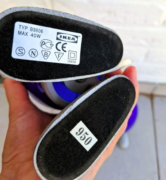 Image 1 of 2x vintage IKEA Fjorton table lamp, by Tatsuo Konno, 1990s