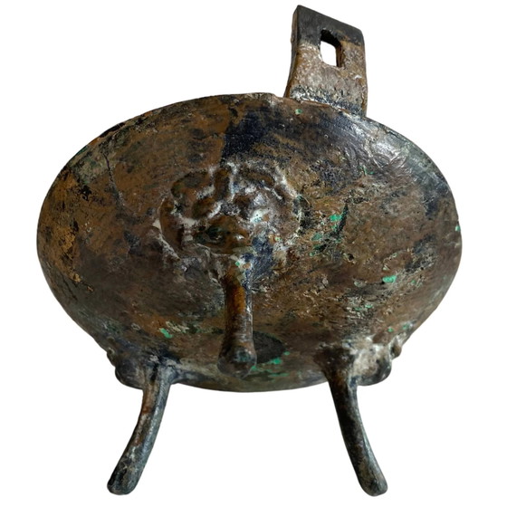Rare Brûle-encens en Fonte (Ding) Dynastie Qing – Relief de Serpent Ésotérique – XVIIIe Siècle – Objets déco (photo 8 of 10)