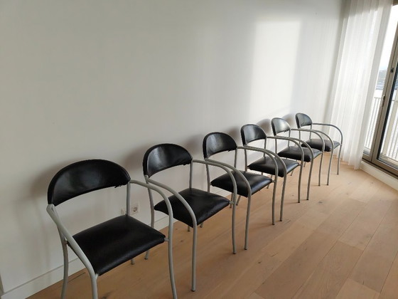 Image 1 of Set van 6 Zanotta eetkamerstoelen