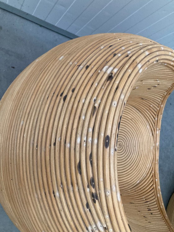 Image 1 of Conjunto de Ratán Bambú Niños Sillón Mid - Century Gabriella Crespi Style