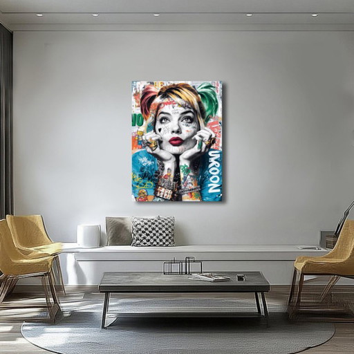 IPR GRAPH - Harley Quinn - Artist's Canvas – lithos zeefdrukken (photo 2 of 14)