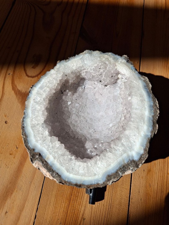 Image 1 of Rara e magnifica geode di agata e quarzo Coconut Las Choyas Messico