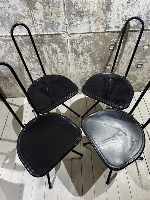 4 x Nils Gammelgaard vintage Ikea eetkamerstoelen, opvouwbaar