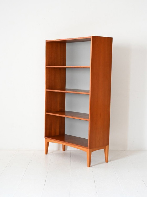 Image 1 of Bibliothèque scandinave vintage en teck avec étagères ouvertes