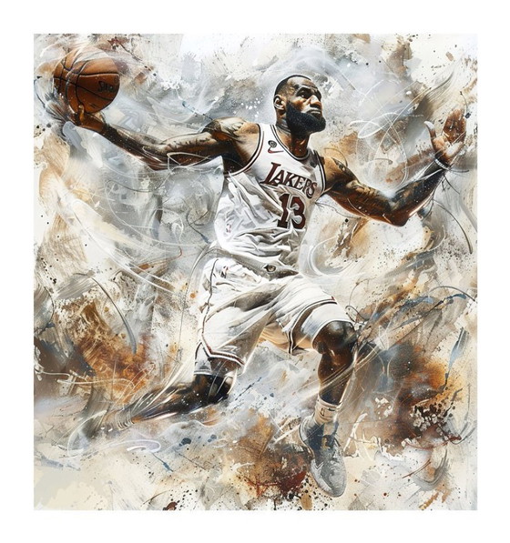 Image 1 of Alberto RICARDO - Lebron James - Künstlerleinwand