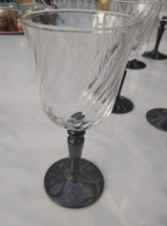 Image 1 of Bicchieri vintage Luminarc Nocturne Swirl