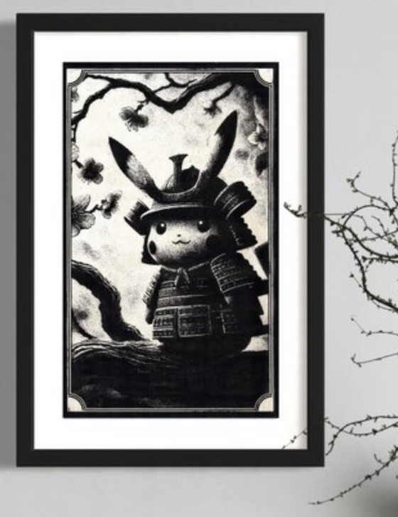 Image 1 of Kunstwerk Pikachu (Pokemon) Pikachu samurai