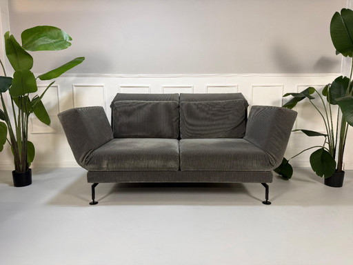 Brühl Moule Medium Cord Designer Sofa Schlaffunktion Couch Grau