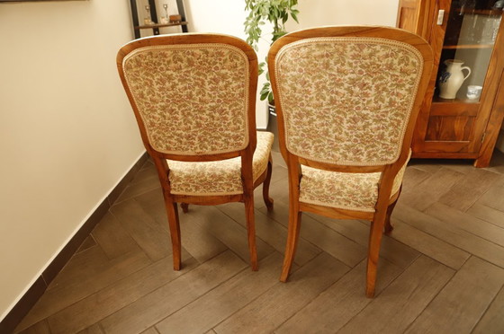 Image 1 of Vintage Salon Sofa Set with Floral Upholstery 