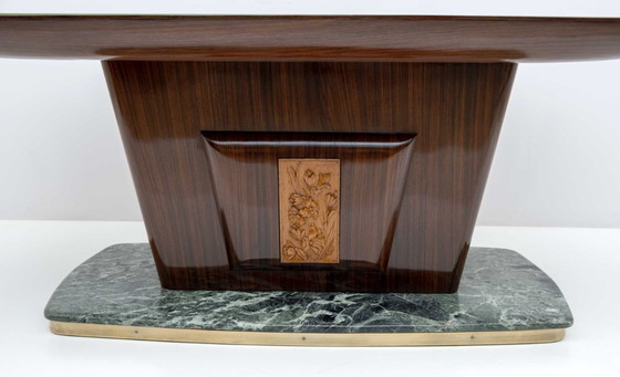 Image 1 of Mesa de comedor italiana de mediados de siglo con el icónico diseño de Vittorio Dassi, años 50, ¡rara!