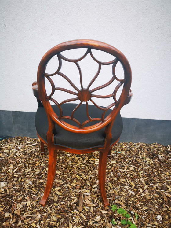 Image 1 of 5X Heppelwhite Style Spiderweb Chairs