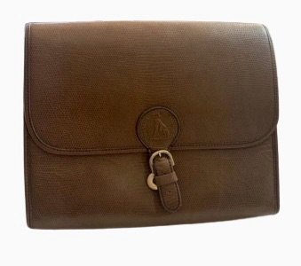 Sac Cartable Vintage François Marot Paris – Cuir Grainé Taupe années 80