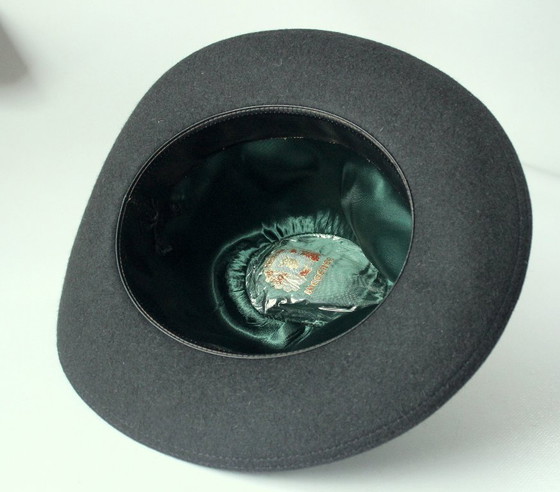 Image 1 of Cappello loden vintage per caccia e sport - cappello da uomo fatto a mano - taglia 58