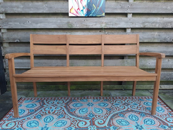 Image 1 of Banc de jardin en teck 150 cm, 3 personnes