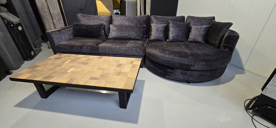 Image 1 of Sofá esquinero Zitmax de terciopelo con esquinas redondeadas orgánicas, 1,5 años de antigüedad.