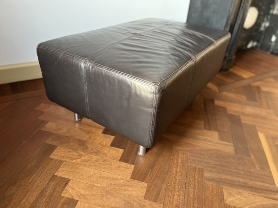 Image 1 of Pouf in pelle marrone Gelderland