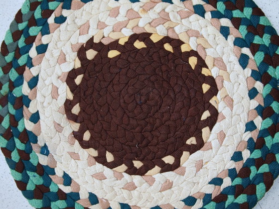 Image 1 of Tappeti antichi americani intrecciati, realizzati a mano, 38 cm (1,2 piedi), anni '40 - 1C459